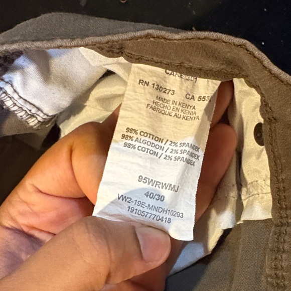 Wrangler Men's Relaxed Fit Khaki Jeans - Picture 3 of 4